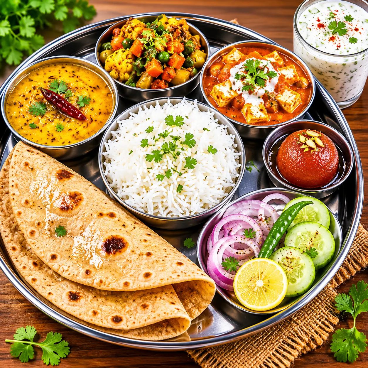 🥗 Premium Veg Thali – Fresh, Healthy &amp; Delicious Indian Meal